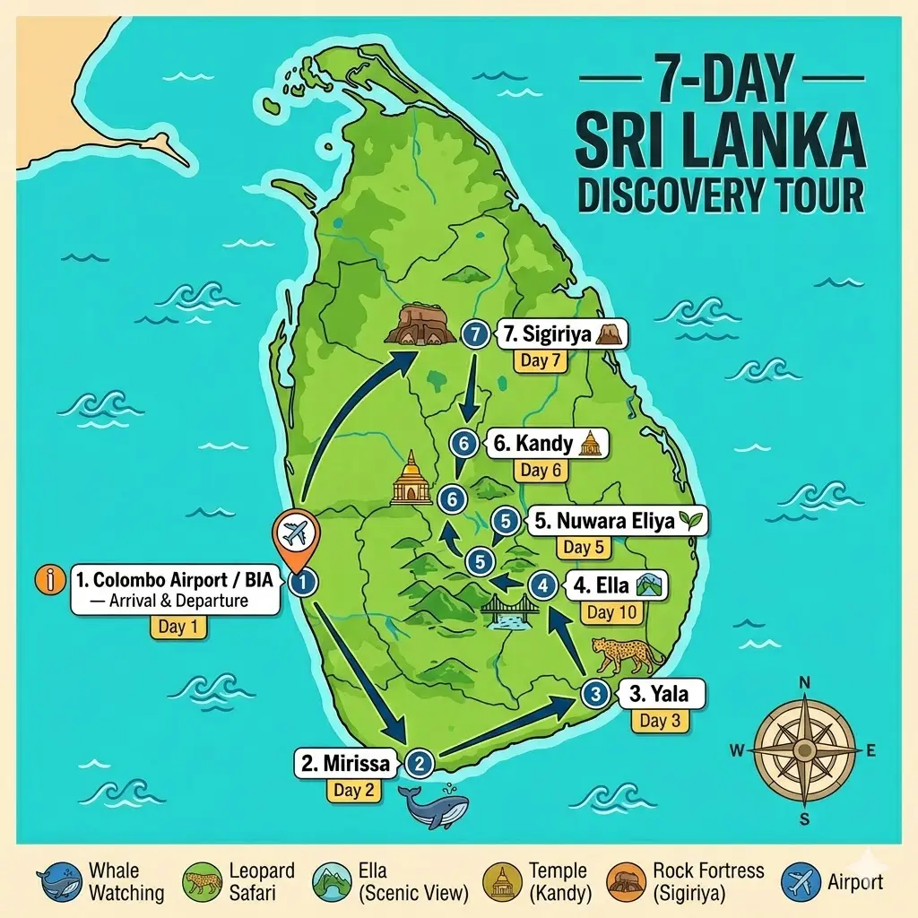 Sigiriya Rock Fortress and classic Sri Lanka tour overview